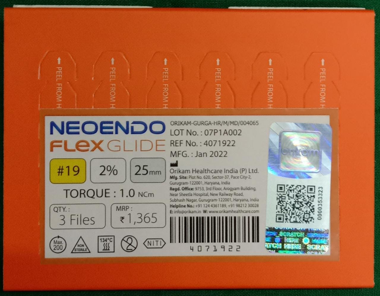 Neoendo Flex Glide Files 19-2-25mm